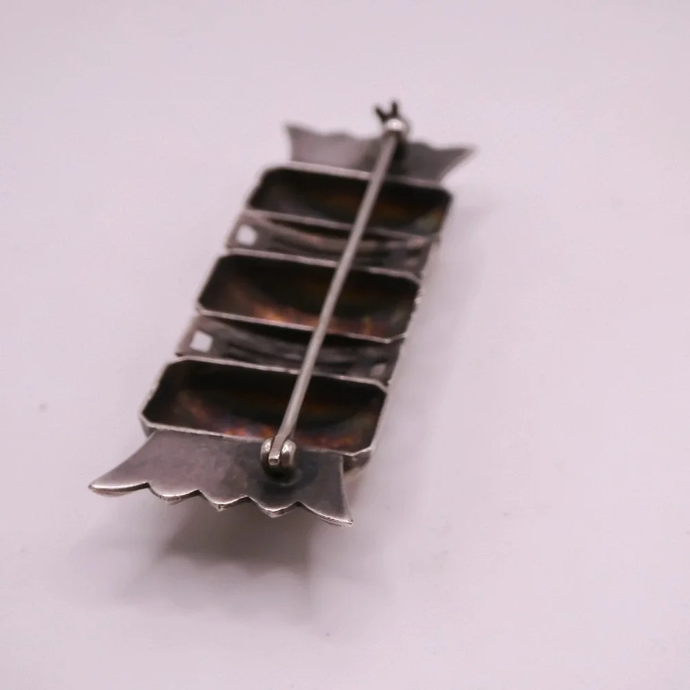 Art Deco Sterling Silver 925 Bar Brooch Pin 2.3